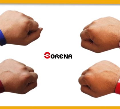 دستبند سیلیکونی دو رنگ a